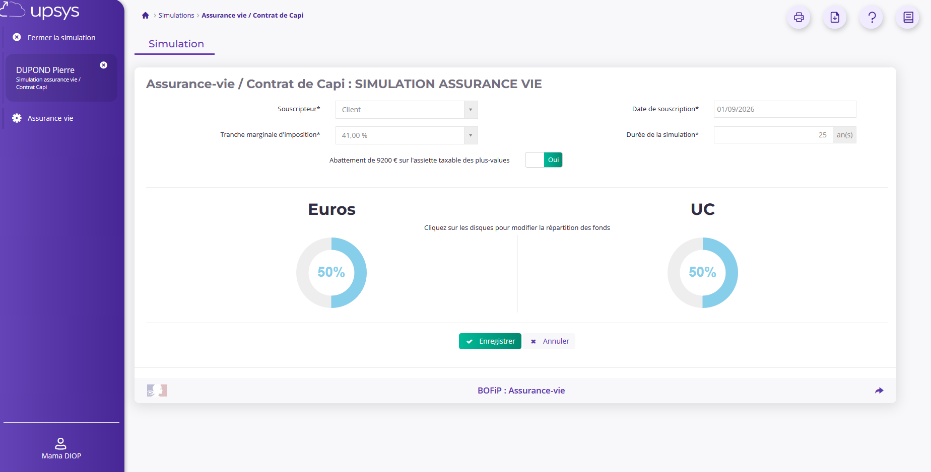 Analyse patrimoniale upsys