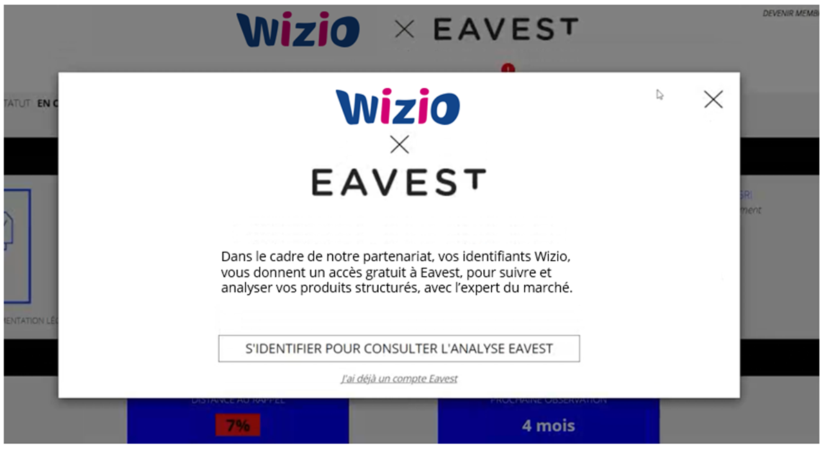 Offre Eavest et Wizio