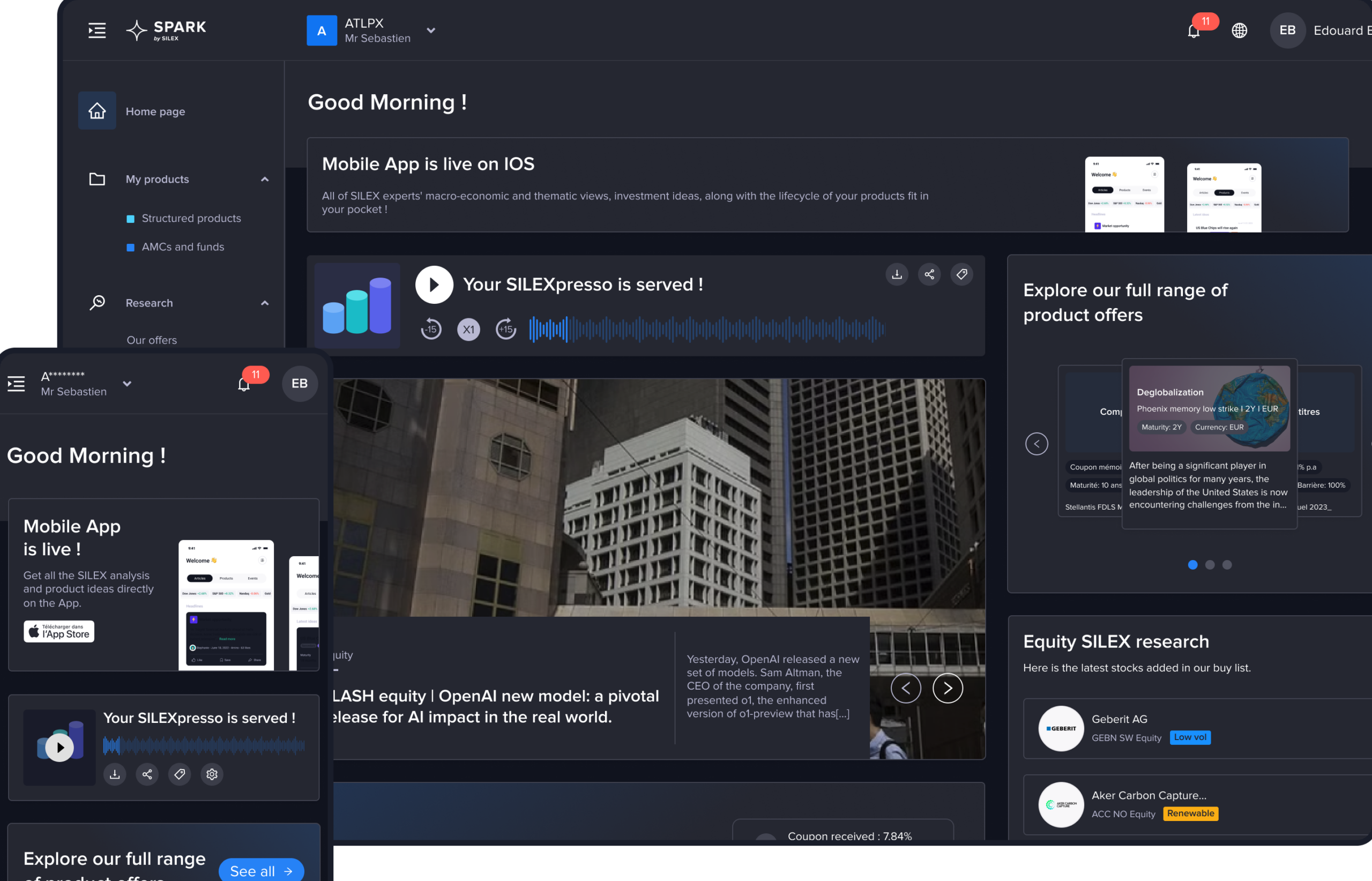 Silex interface